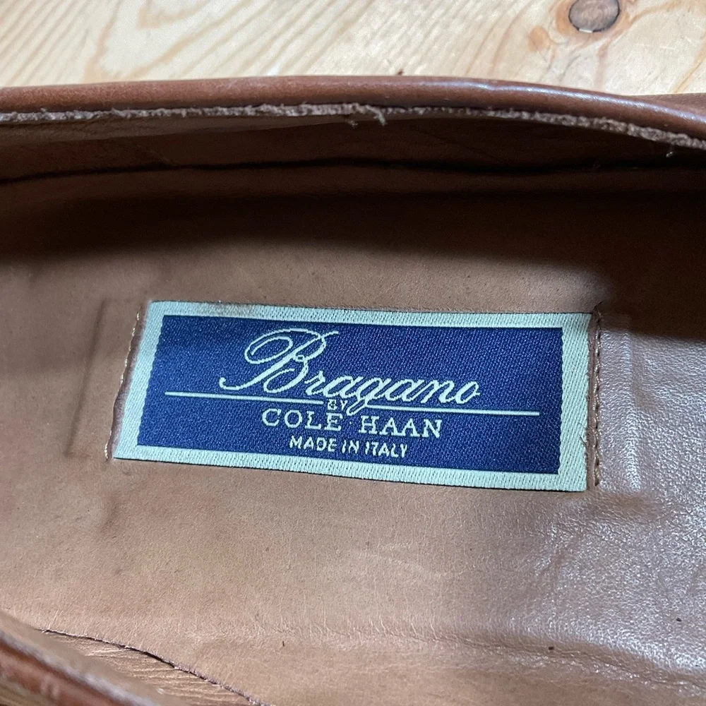 Bragano By Cole Haan Tassel Kiltie Loafers Men’s 11 M Brown Leather Casual Italy